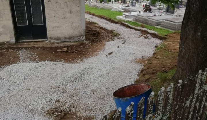 Realizácia prístupovej cesty a chodníkov na cintorín - rok 2019