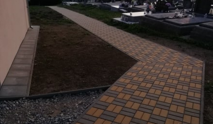 Realizácia prístupovej cesty a chodníkov na cintorín - rok 2019