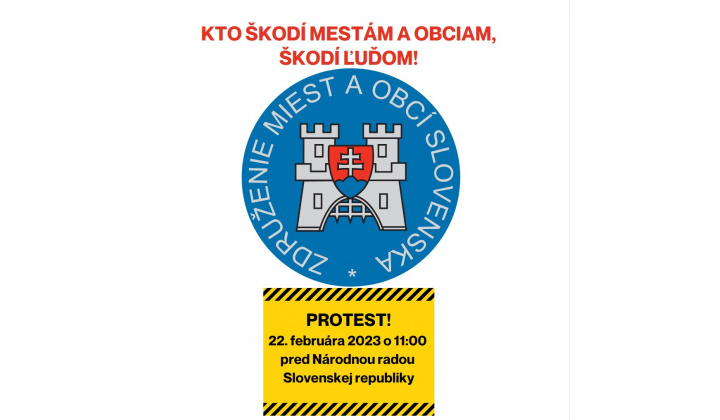 ZMOS - PROTEST !  22. februára 2023 o 11,00 hod pred Národnou radou SR